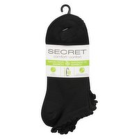 Secret - Black Low Cut Scallop Top Socks, 1 Each