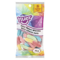 Huer - Gummies, Sour Neon Worms, 75 Gram