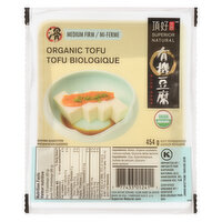 Superior Tofu - Organic Smooth Med Firm Tofu, 454 Gram