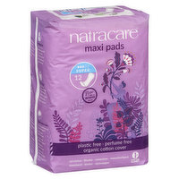 Natracare - Maxi Pads Super, 12 Each