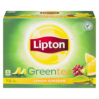 Lipton - Green Tea - Lemon Ginseng, 72 Each