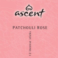 Ascent - Incense Patchouli Rose, 12 Each