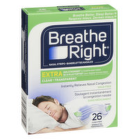Breathe Right - Extra Clear Nasal Strips, 26 Each