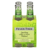 FEVER TREE - Sparkling Lime Yuzu, 4 Each