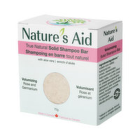 Nature's Aid - Shampoo Bar Volumizing Rose & Geranium, 60 Gram