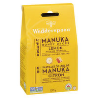Wedderspoon - Manuka Honey Drops, Lemon, 120 Gram