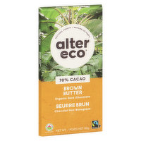 Alter Eco - Dark Salted Organic Chocolate Brown Butter, 80 Gram