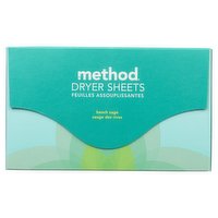 Method - Dryer Sheets Beach Sage, 80 Each