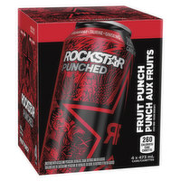 Rockstar - Punched Fruit Punch, 4Pk, 4 Each