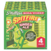 Phillips - Soda Spitfire Ginger Ale, 4 Each