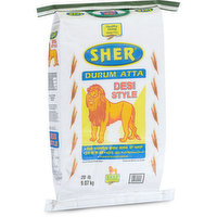 Sher - Durum Atta Desi Style Flour, 20 Pound