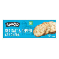 Savor - Crackers Sea Salt & Pepper, 185 Gram
