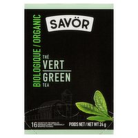 Savor Savor - Organic Tea - Green, 16 Each