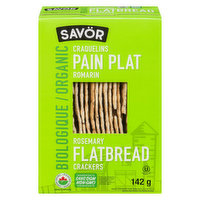 Savor - Cracker Rosemary Flatbreads Organic, 142 Gram