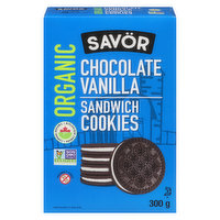 Savor - Chocolate Vanilla Cookies Organic, 300 Gram