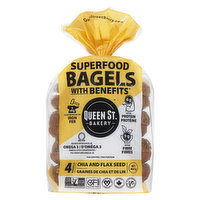 Queen St Bakery - Chia & Flax Seed Superfood Bagels, 464 Gram