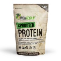 Iron Vegan - Sprouted Protein Drink Mix, Natural Chocolate, 1 Kilogram