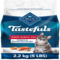 Blue Buffalo - Dry Cat Food, Adult Indoor Cat Salmon & Brown Rice Recipe, 2.2 Kilogram