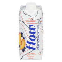 Flow Water - Alkaline Spring Water Peach Blueberry Organic, 500 Millilitre