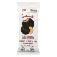 Justins - Dark Chocolate Cashew Butter Cups 2Pk, 40 Gram