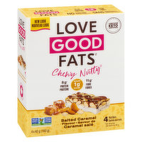 Love Good Fats - Chewy Nutty Bar Salted Caramel, 4 Each