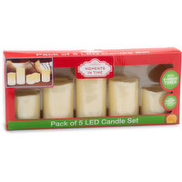 Moments in Time - LED Flameless Candle Set 5PK, 1 Each