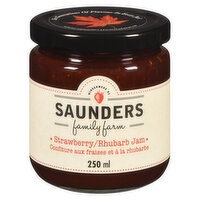 Saunders Family Farm - Strawberry Rhubarb Jam, 250 Millilitre