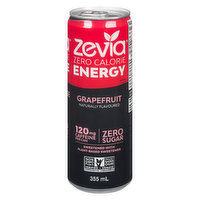 Zevia - Energy Drinks - Grapefruit, 355 Millilitre