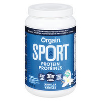 Orgain - Sport Protein Organic Plant Based Powder Vanilla, 912 Gram