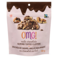 Omgs - Milk Chocolate Almond Toffee Clusters, 100 Gram