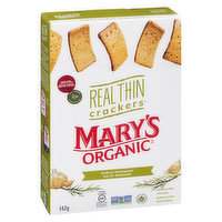 Mary's - Organic Real Thin Crackers - Garlic Rosemary, 142 Gram