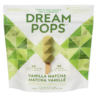 Dream Pops - Frozen Dessert Vanilla Matcha, 4 Each