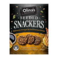 Olina's Bakehouse - Seeded Snackers Vinegar Caramelized Onion Organic, 140 Gram