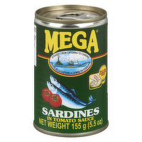 Mega - Sardines in Tomato Sauce, 155 Gram