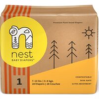 Nest - Baby Diapers Size 1, 28 Each