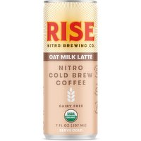 Brew Oat Milk - Nitro Cold Brew Coffee Oat Milk Latte, 207 Millilitre