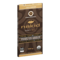 Zazubean - Dark Chocolate Nakid Cocoa Nibs & Vanilla, 85 Gram