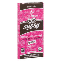 Zazubean - Sassy Chocolate Bar Poemgrante & Hazelnut, 85 Gram