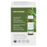 Pulp & Press - Wellness Shot Wheatgrass Organic, 4 Each