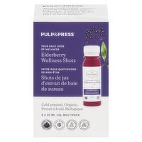 Pulp & Press - Wellness Shot Elderberry Organic, 4 Each