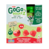 GoGo Squeez - Fruit Snack - Apple Strawberry, 4 Each