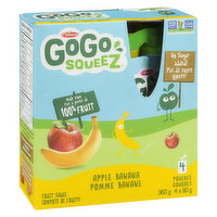 GoGo Squeez - Fruit Sauce, Apple Banana No Sugar Added, 4 Each