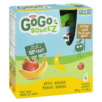 GoGo Squeez - Fruit Sauce, Apple Banana No Sugar Added