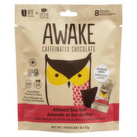 Awake Chocolate - Almond Sea Salt Dark Chocolate Bites No Sugar, 8 Each