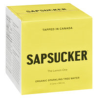 Sapsucker - Sparkling Tree Water Lemon, 4 Each