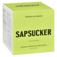 Sapsucker - Sparkling Tree Water Lime, 4 Each