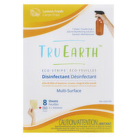 Tru Earth - Eco Strips Lemon Fresh Disinfectant, 8 Each