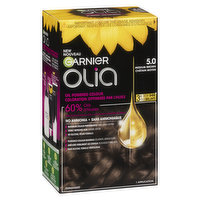 Garnier - Olia Permanent Hair Colour - 5.0 Brown, 1 Each