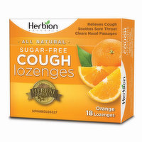 Herbion - Cough Lozenges Orange Sugar Free, 18 Each