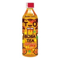 Boba Cat - Mango and Pineapple Popping Boba Bubble Tea, 500 Millilitre